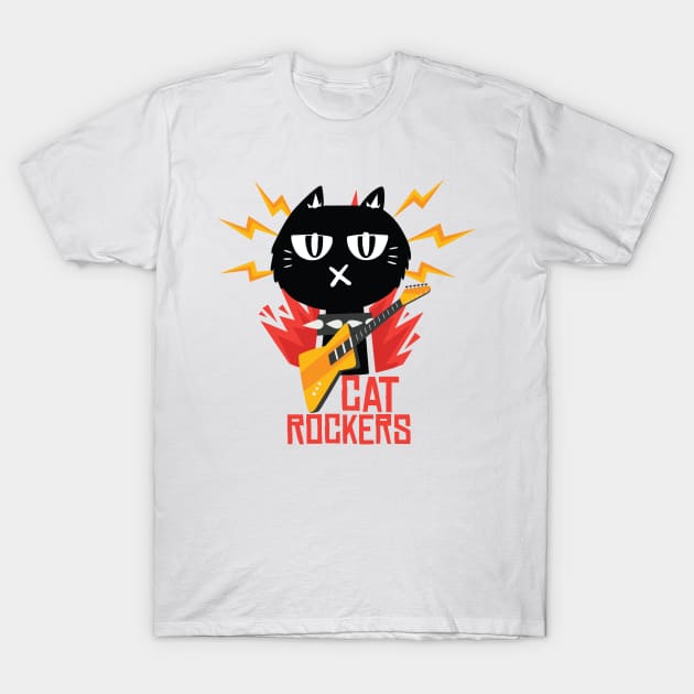 Cat Rockers T-Shirt by hsf